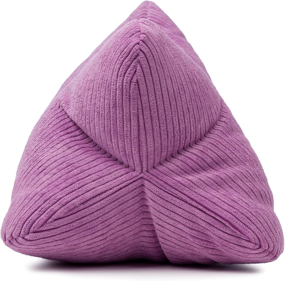 Gözze - Pernă de citit Capri, pernă de gât cu aspect fin de catifea reiată, pernă de citit și relaxare pentru gât și spate, 40 x 25 cm - Liliac