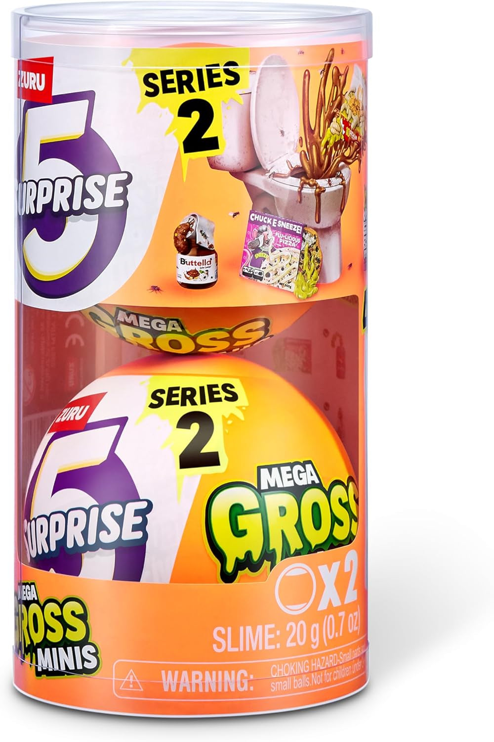 5 Sorpresa 77568 Cápsula Gross Mega Gross Minis Serie 2 de ZURU, 2 Cápsulas Figuras de acción Naty Shop