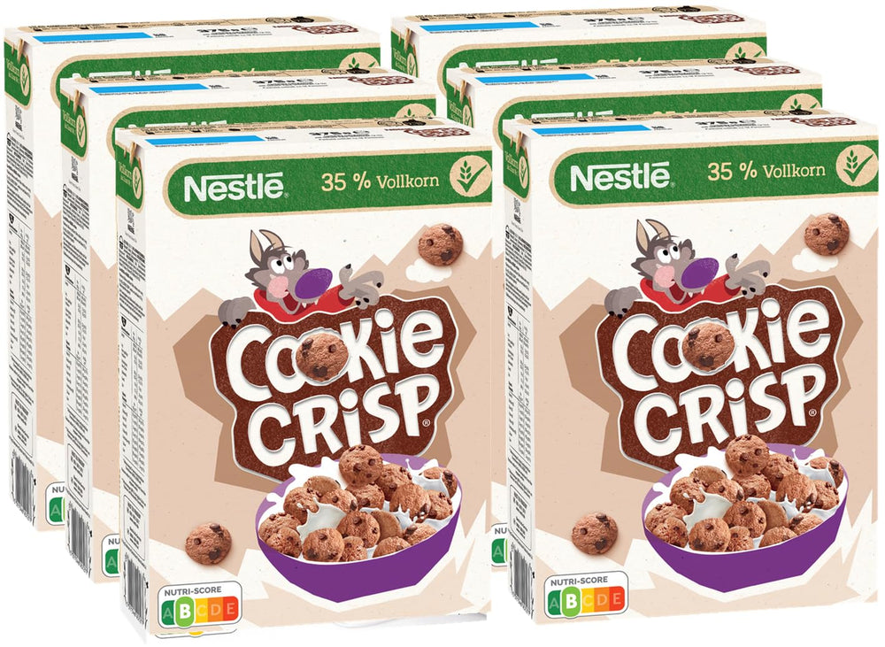 Nestlé Cookie Crisp (+20%), cereal integral de desayuno para niños, paquete de 1 (1x450g)