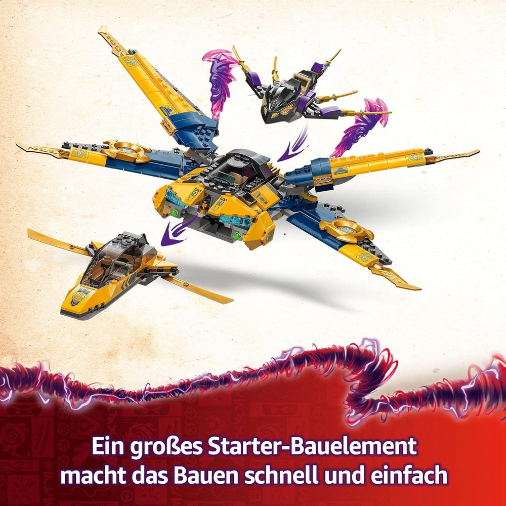 LEGO NINJAGO Super Storm Flyer de Ras y Arin - Juguete con dron, tiradores, palas y motores - Incl. 3 minifiguras de ninjas de rol - Set de construcción para niños y niñas a partir de 8 años 71833 Juegos de construcción Besuche den LEGO-Store