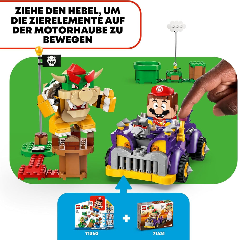 LEGO Super Mario Set de expansión Monster Cart de Bowser Coche de juguete Bowser para niños y niñas Set de un solo personaje Regalo para jugadores para niños de 8 años 71431 Juegos de construcción Besuche den LEGO-Store