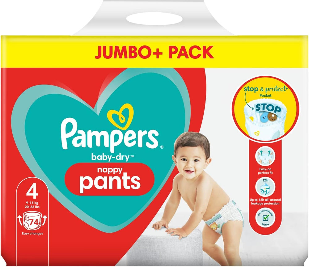 Pañales Pampers Baby-Dry, talla 8, 43 pañales, a partir de 19 kg, pack Jumbo+