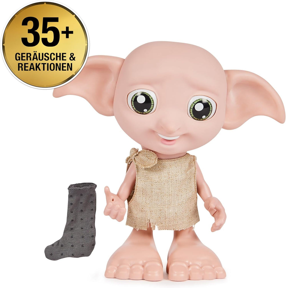Wizarding World Harry Potter - Muñeco Interactivo Dobby Elfo Doméstico con Más de 30 Sonidos, Frases y Movimientos, Alemán-Italiano, Juguete para 6 años, Fan Article Muñecas Naty Shop