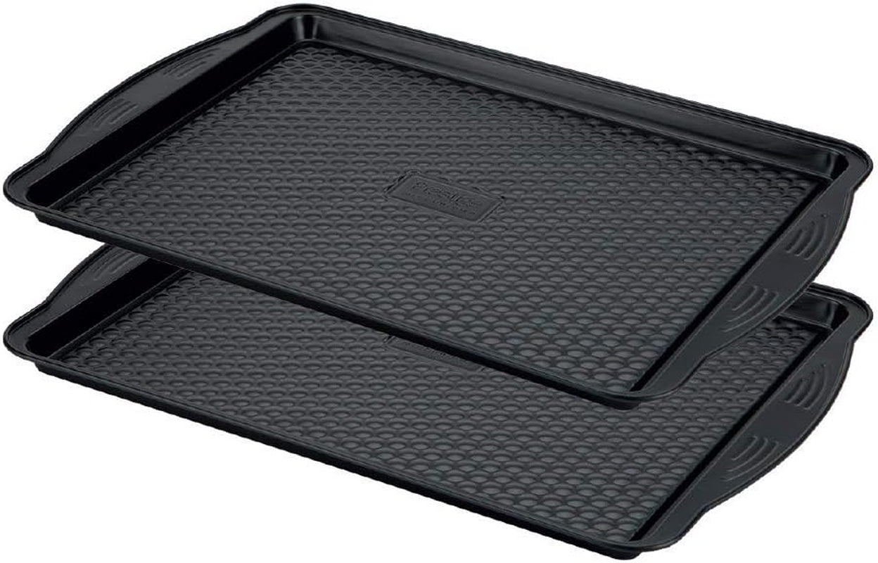 Prestige 48227 Aerolift Muffin Zinn, Acero al carbono, Schwarz Moldes y bandejas para horno Naty Shop 2 Teilig Bachblech Set