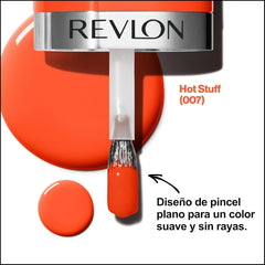 Revlon Ultra HD Snap Esmalte de uñas Fórmula vegana de larga duración Secado rápido Una capa Color de cobertura total (8 ml) Hot Stuff (007) Unisex