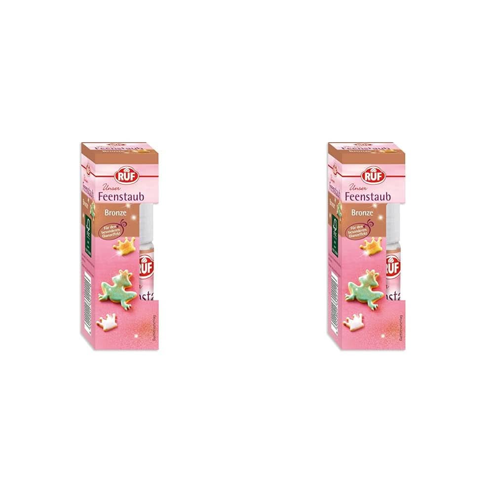 RUF Fairy Dust, praf de sclipici comestibil într-o sticlă cu pompă pentru pulverizare, 10 grame Sprinkles Naty Shop Bronz 2 x 10 grame