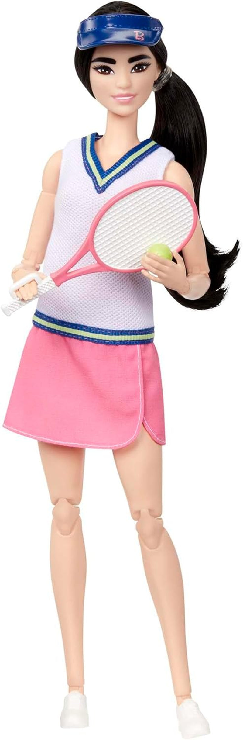 Barbie Made to Move - Jugadora de tenis con raqueta y pelota - Muñeca con 22 articulaciones para una diversión realista durante el juego para fanáticos del tenis y niños de 3 años en adelante, HKT73 Naty Shop Dolls