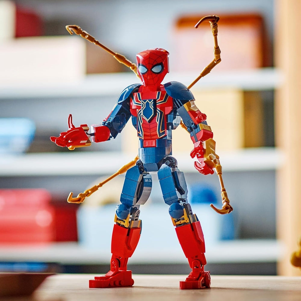 Figurină de construcție LEGO Marvel Iron Spider-Man, jucărie de acțiune cu supereroi pentru copii cu vârsta peste 8 ani, băieți și fete, set cu armură, model construibil, idee de cadou Avengers pentru fanii filmelor Marvel 76298 Seturi de constructie Besuche den LEGO-Store