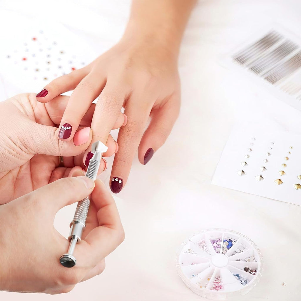 KASURE 300 Stück Nail Art Schwamm, Metall Mit Greifer Nagel Pinsel, Nageldesign Zubehör Für Nail Art, Schwammpinsel Für Farbverlaufs-Nageldesign