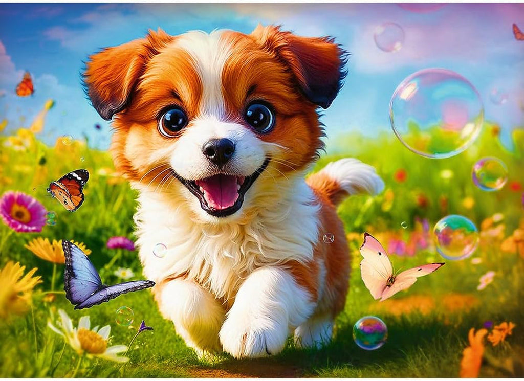 Trefl - Câine vesel - Puzzle 500 elemente - Diy Puzzle cu animale, divertisment creativ, distracție, puzzle clasic pentru adulți și copii de la 10 ani în sus Puzzle Naty Shop