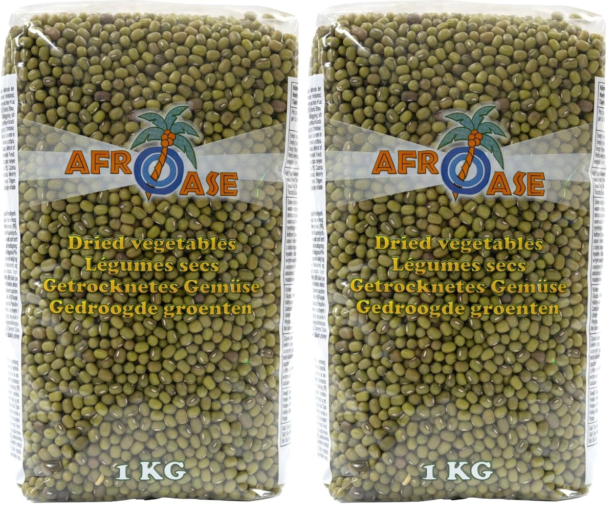 AFROASE - Judías verdes mungo - 1 x 1 kg (Paquete de 2)