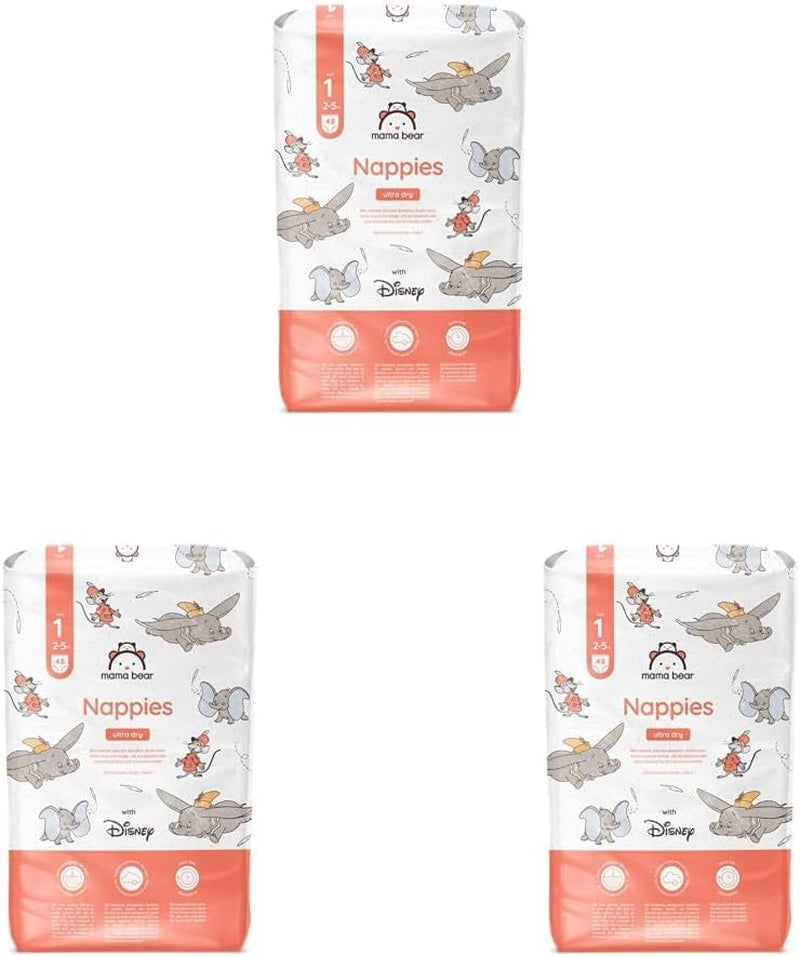 Marca Amazon: Mama Bear Disney Pañales ultra secos, tamaño 3 (4-9 kg) - Caja mensual, blanco, 172 unidades (2 paquetes de 86)