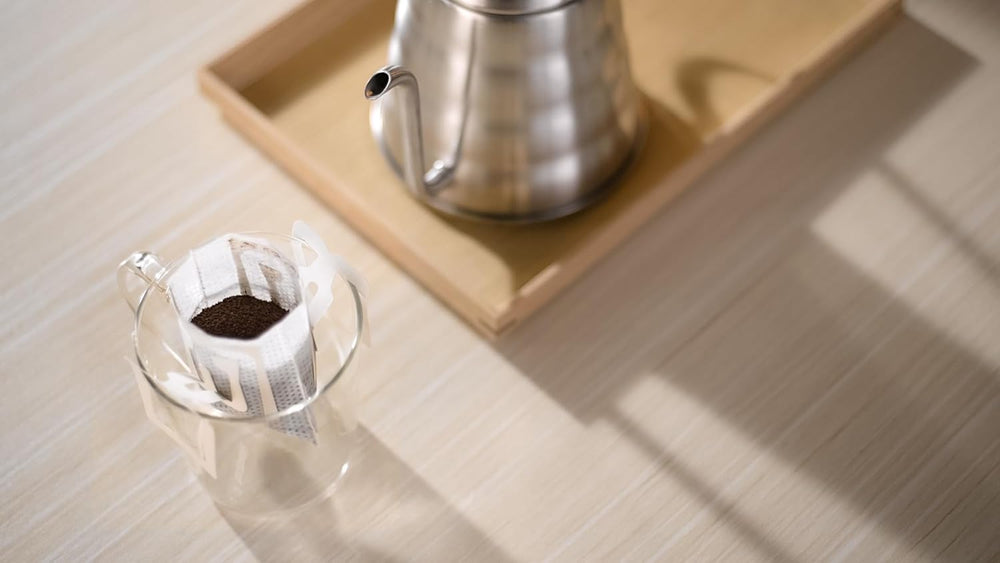 Cafea Japan Craftsman, cafea filtrantă de unică folosință, amestec ușor Brazilia Vietnam, 16 pliculețe.
