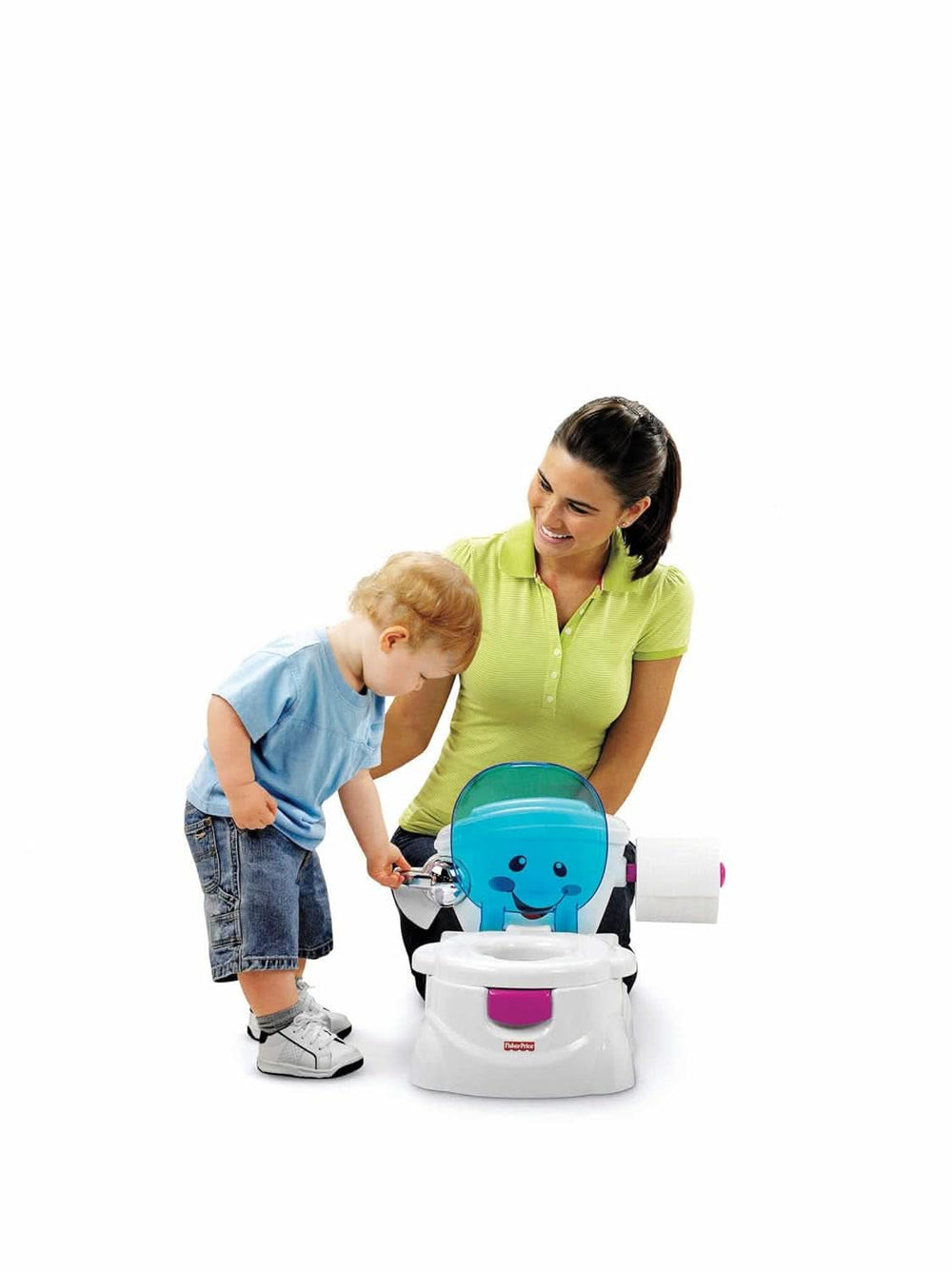 Fisher-Price Meine Erste Toilette, Baby Töpfchen, Mit Musik & Lustigen Sätzen, Tragbare Baby Toilette, Abnehmbarer Toilettenaufsatz, Deutsche Version, Ab 1 Jahr, P4326 Accesorios Alimentación y lactancia Bebe Naty Shop