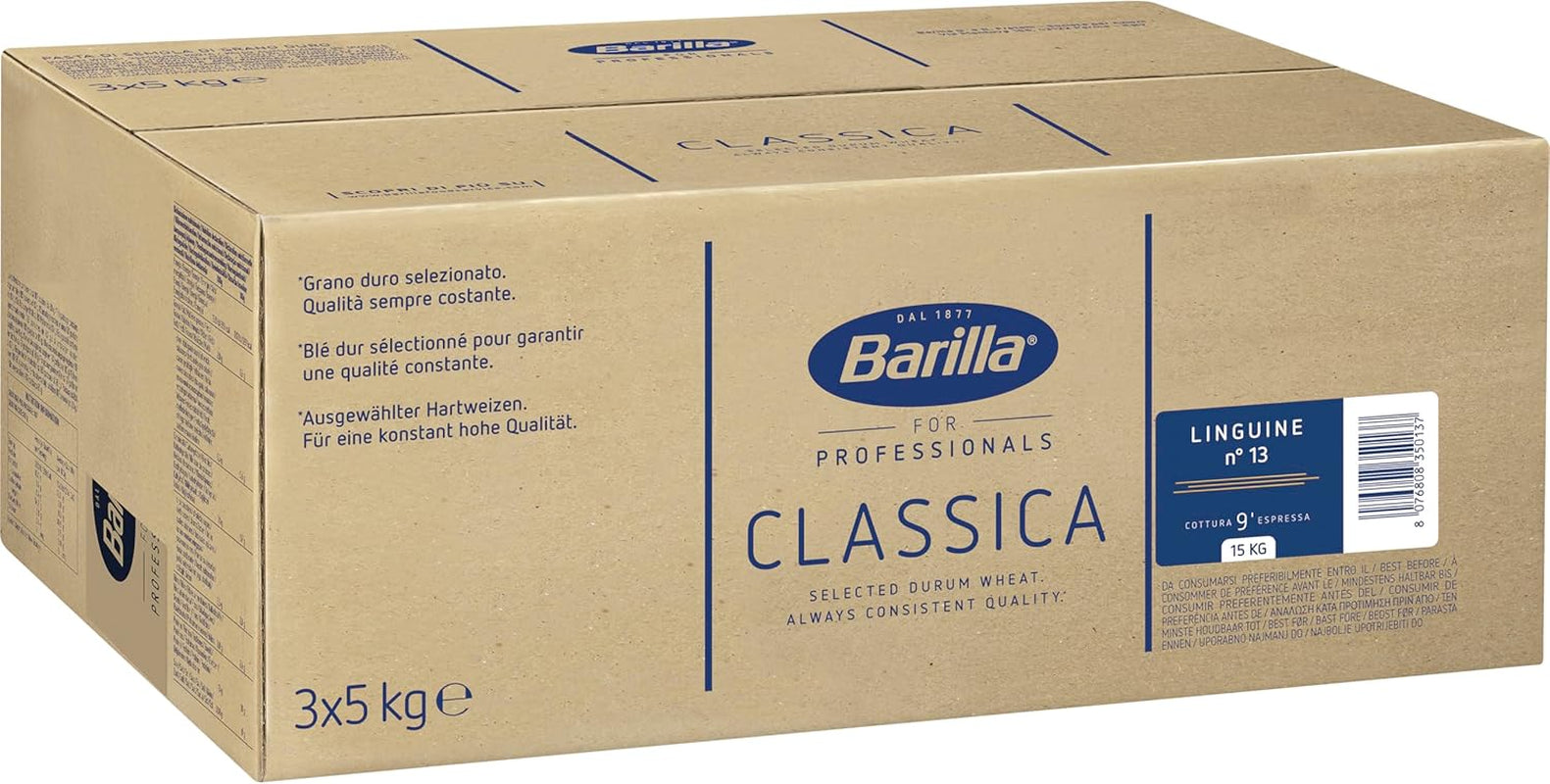 Barilla Pasta De Trigo Duro Bavette Nº 13 - 5 kg