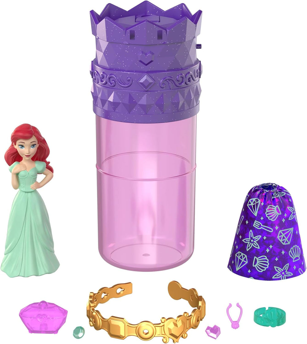 Disney Prinzessin-Spielzeug, Royal Color Reveal-Puppe mit 6 Überraschungen zum Auspacken, Freundschaft-Serie mit einer Figur eines Freundes, von den Disney-Filmen inspiriert