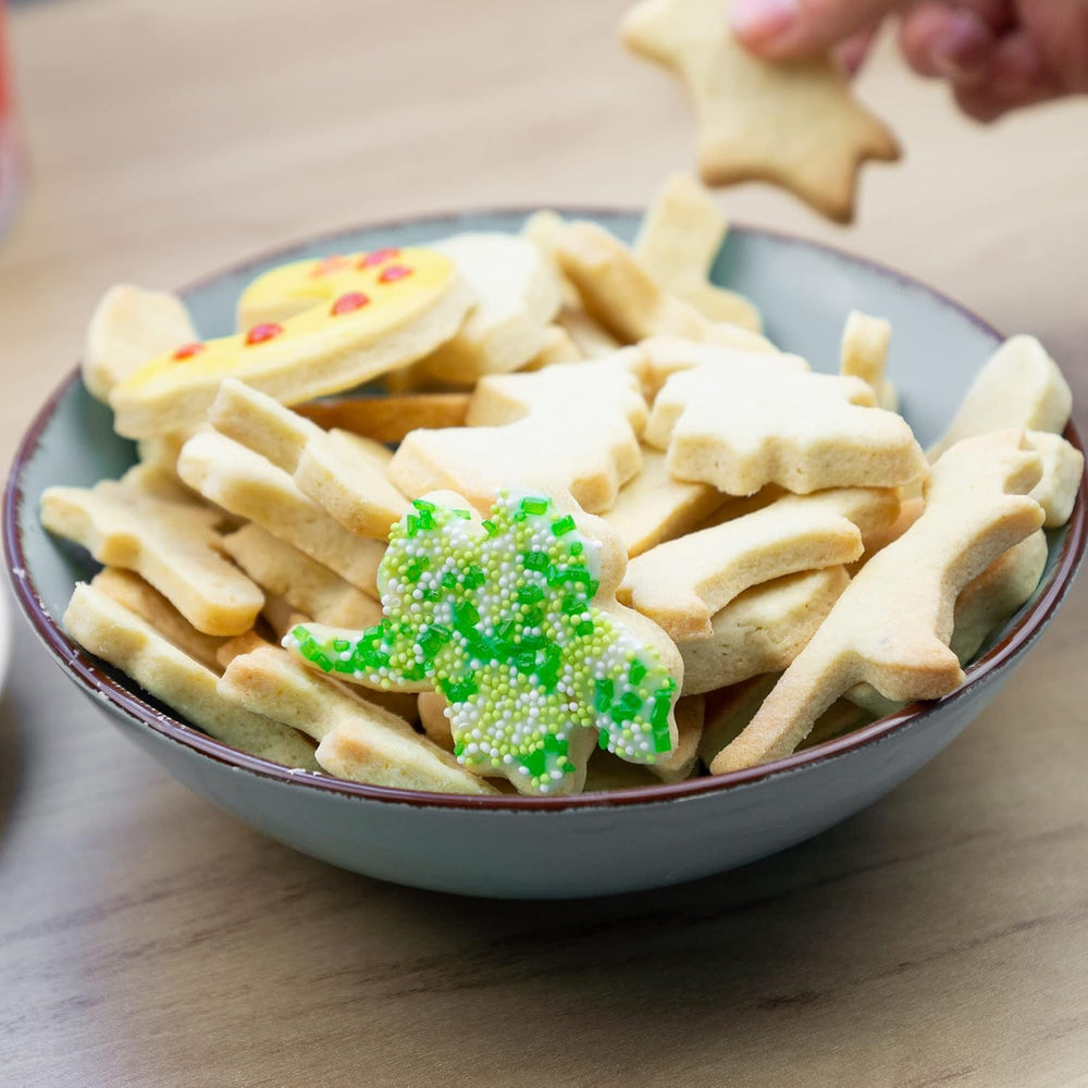 Forme de biscuiți Lurch 10546, set de 4 bucăți, model Lucky, cu model Coșar, Potcoavă, Porc, Trifoi, din oțel inoxidabil cu înveliș de silicon