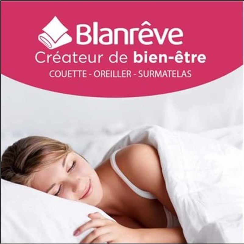 Blanrève - Edredón Serenité - Tratamiento antiácaros - Templado 300 G/M² - 140 X 200 Cm - Para cama individual - Lavable a máquina, blanco Edredones y edredones Naty Shop