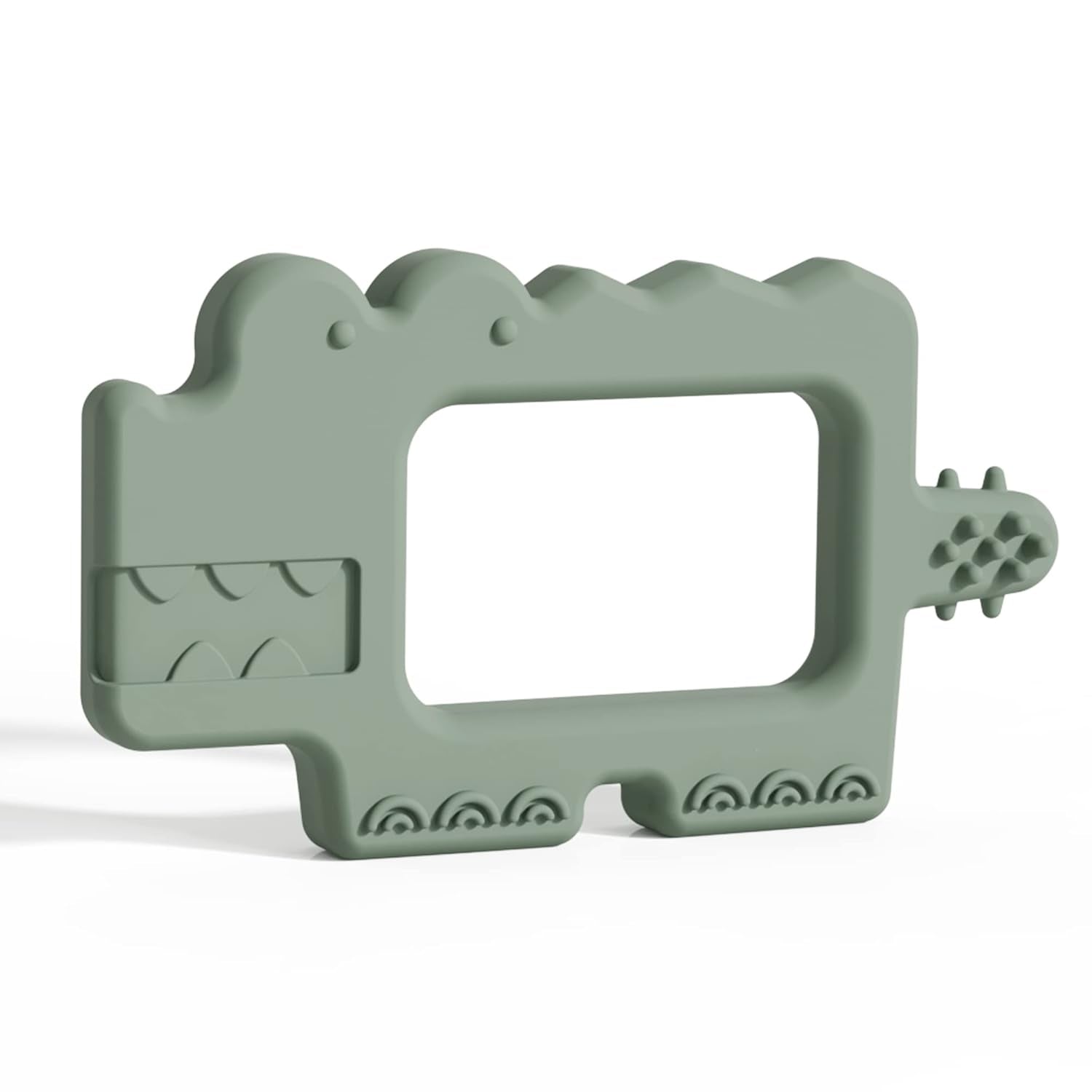 Jucărie de dentiție Moonkie din silicon fără BPA, periuță de dinți pentru bebeluși cu ventuză și rotire la 360°, ideală pentru bebelușii de 6-12 luni