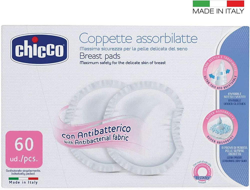 Chicco Tampones Antibacterianos Naturalfeeling, 60uds Alimentación y Accesorios Lactancia Bebe Naty Shop