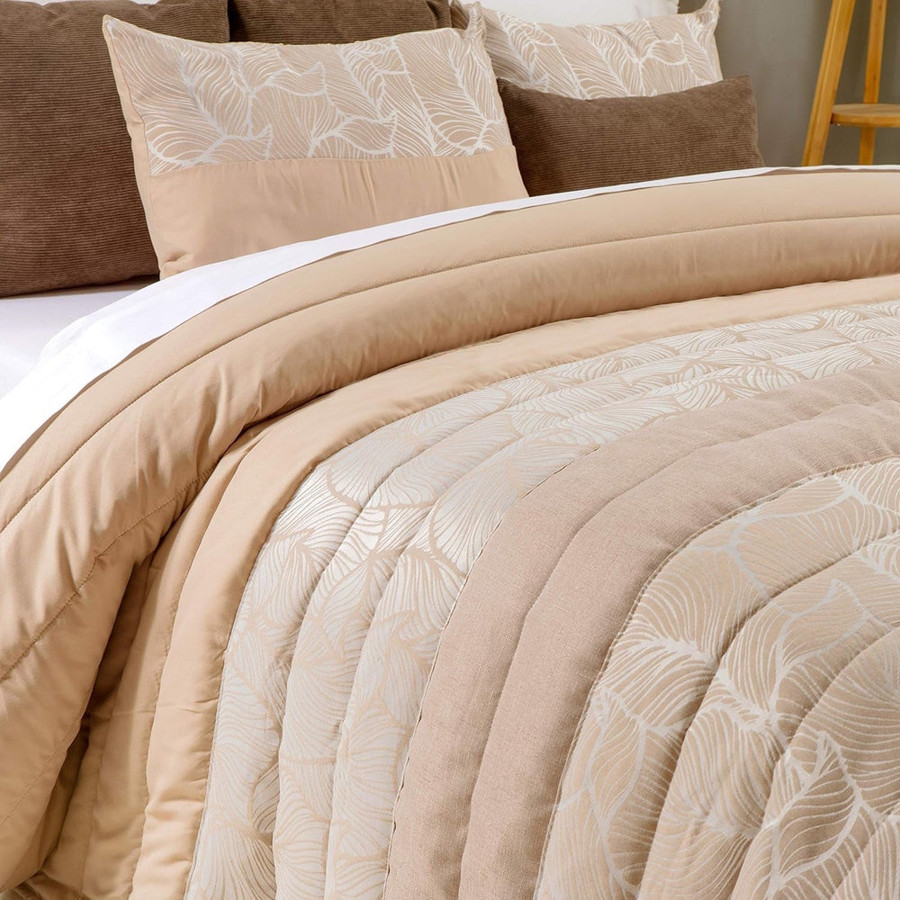 Manta Sancarlos Spring 1, color crema, para camas de 105 cm de ancho Edredones y colchas Naty Shop