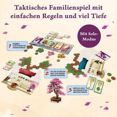 KOSMOS 684259 Bonsai, Juego de mesa táctico con reglas sencillas y una amplia gama de juegos, juego de fiesta para 1-4 jugadores a partir de 10 años.