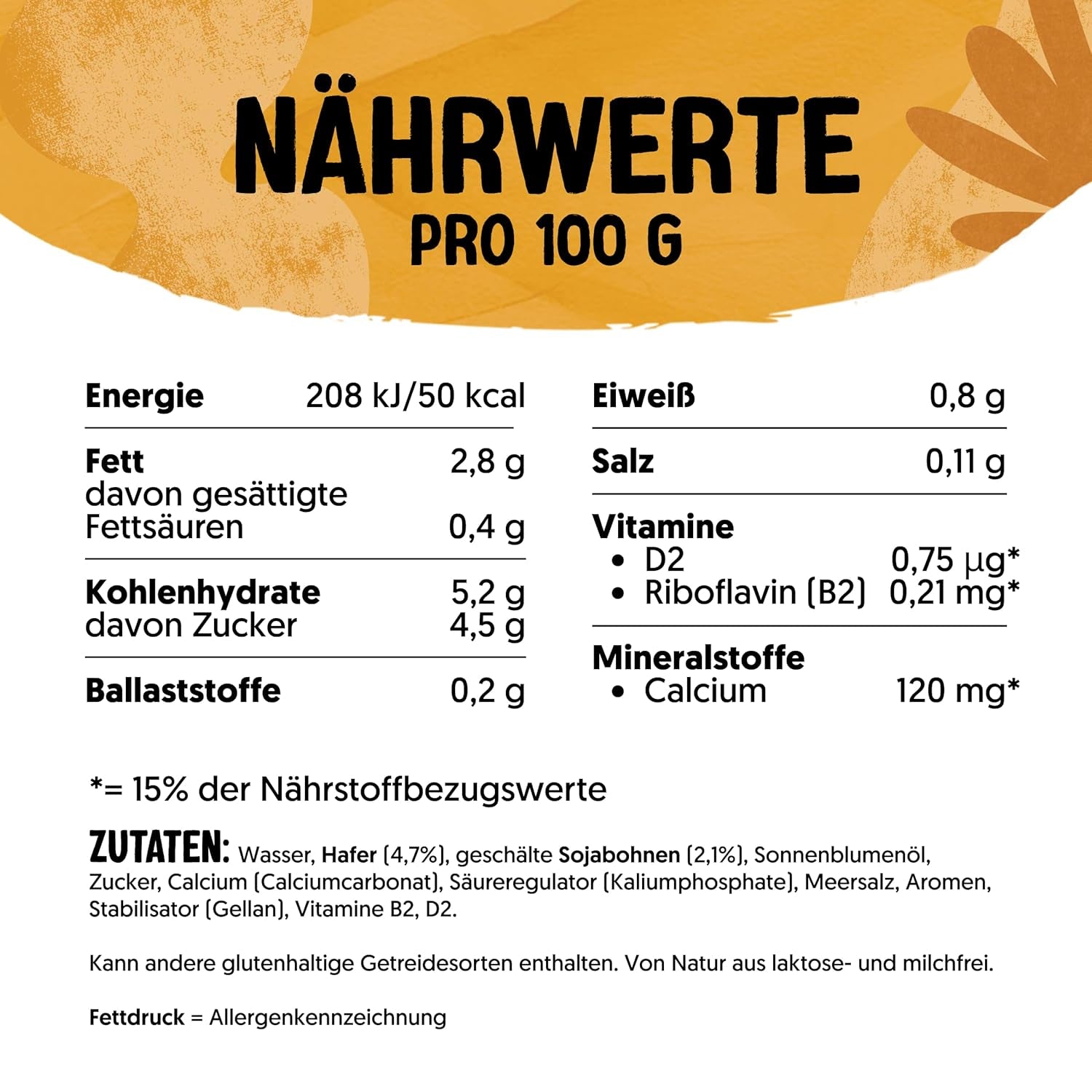 Alpro Barista Karamell – Zum Aufschäumen – Von Natur aus lactosefrei – 8 x 750 ml – Haltbar