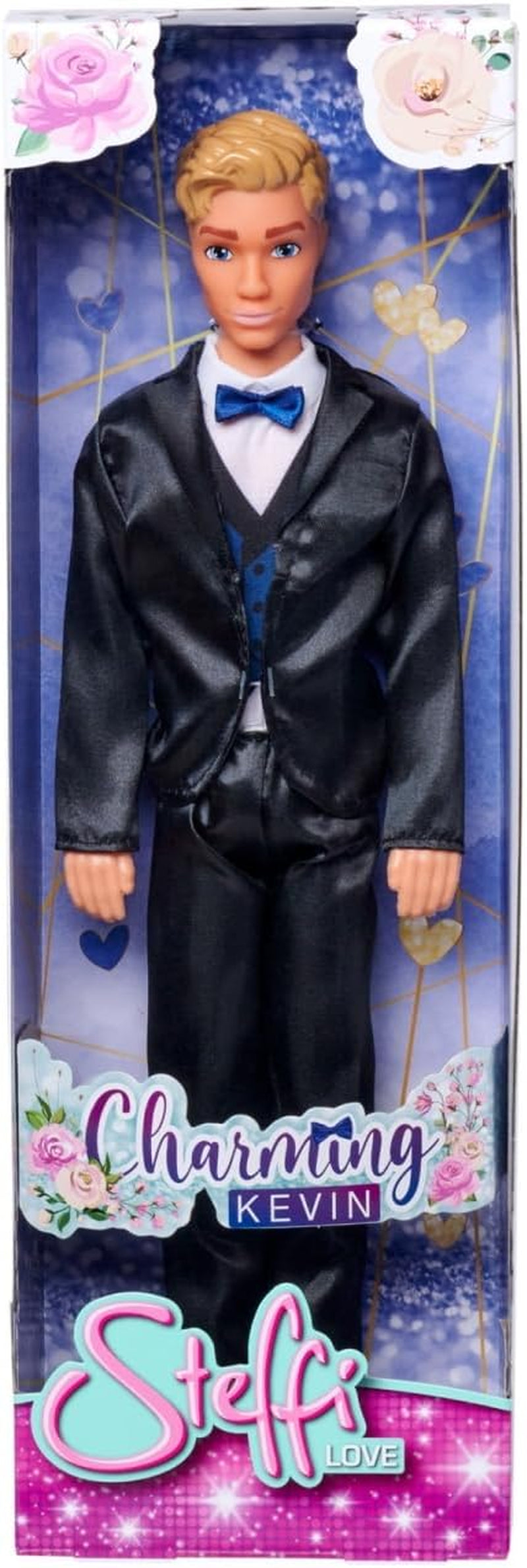 Simba 105733629 - Steffi Love Kevin Encantadora muñeca con traje elegante, pajarita y chaleco, 30 cm, a partir de 3 años, muñecas Naty Shop