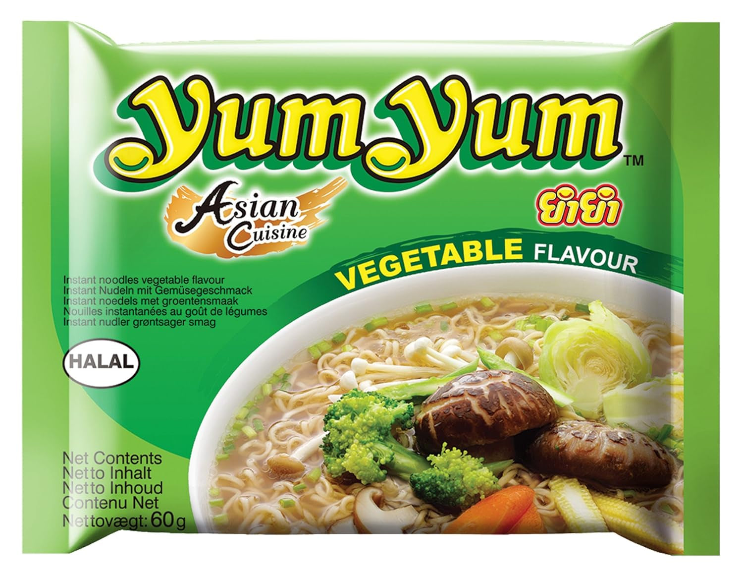 Fideos instantáneos Yum Yum con verduras, 60g