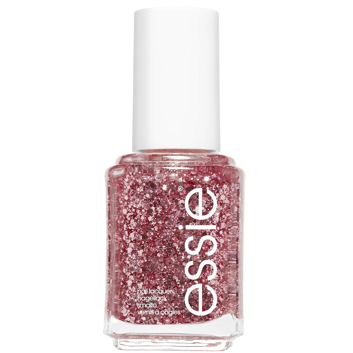 Essie Esmalte de uñas Glitter No. 275 un corte arriba, brillo/rosa, 13,5 ml
