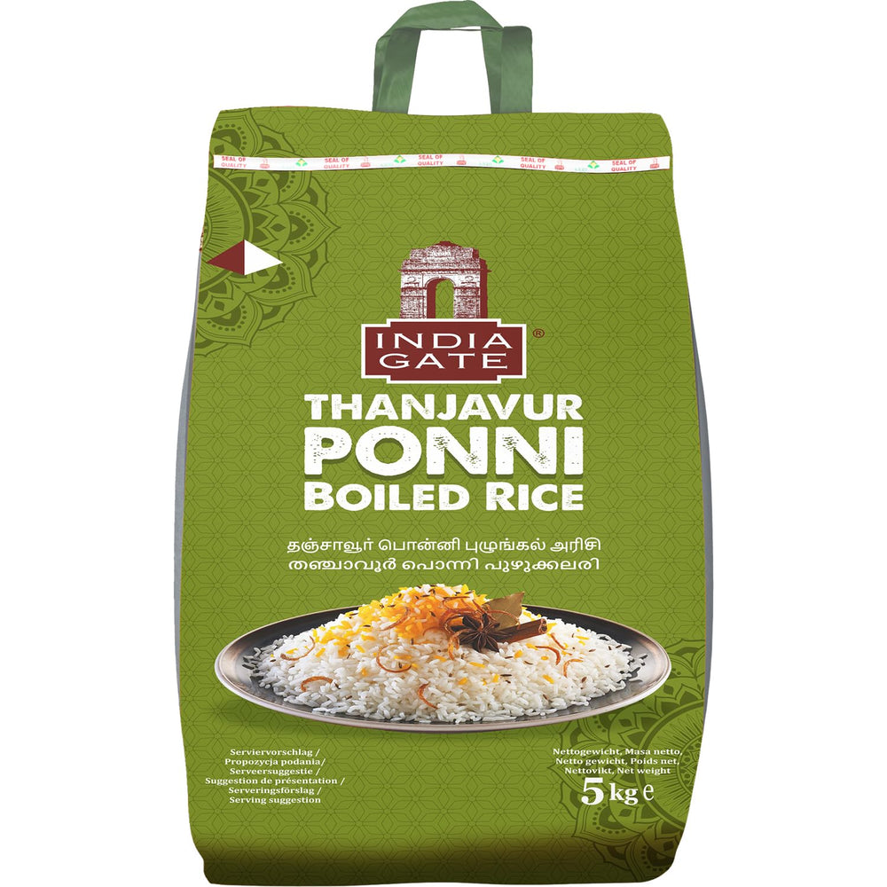 INDIA GATE Arroz Basmati Premium – Arroz fino y aromático de grano largo de la India, grano fino y largo (1 x 5 kg)