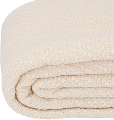 HOMLA Manta con flecos de algodón Morris Plaid - Manta suave y cómoda Manta de algodón - tejido fino 130 X 170 Cm Crudo Camas y mantas Besuche den HOMLA-Store