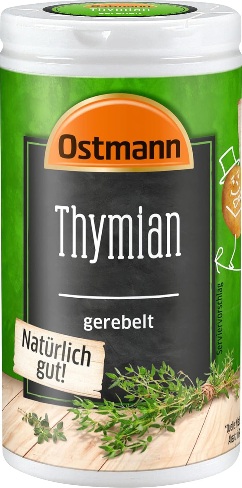 Ostmann Thyme gerebelt 15 g Thyme-Gewürz für viele Fleisch-, Fisch-, Pilz-, und Gemüsegerichte der Mediterranen Küche, Cantidad: 1 unidad