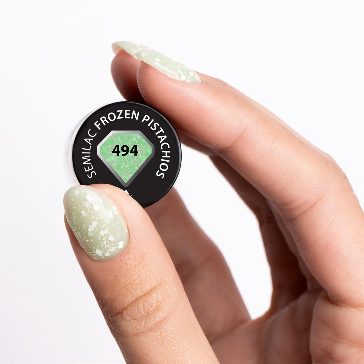 Esmalte de uñas UV Semilac Hybrid 494 Frozen Pistachos 7 ml