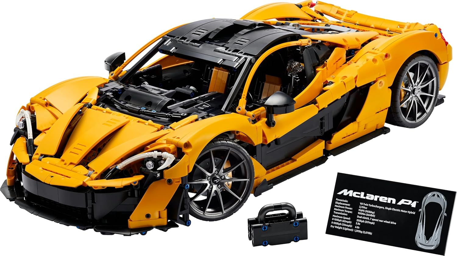 LEGO Technic Juego de superdeportivo Mclaren P1 para adultos, regalo para aficionados a los coches, motor de pistón V8, transmisión de 7 velocidades, coche a escala, juego de coches de juguete 42172 Juegos de construcción Besuche den LEGO-Store
