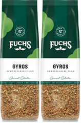 Fuchs Gewürze - Gyros Gewürzzubereitung im recyclableen Nachfüllbeutel, Gewürzmischung mit gewählteten Kräutern für Rind und Schweinefleisch - 70 g