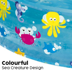 Piscina Infantil Bestway FillN Fun, Sparking Sea, 122 x 25 cm, BW55028, Multicolor, 122 x 122 x 25 cm