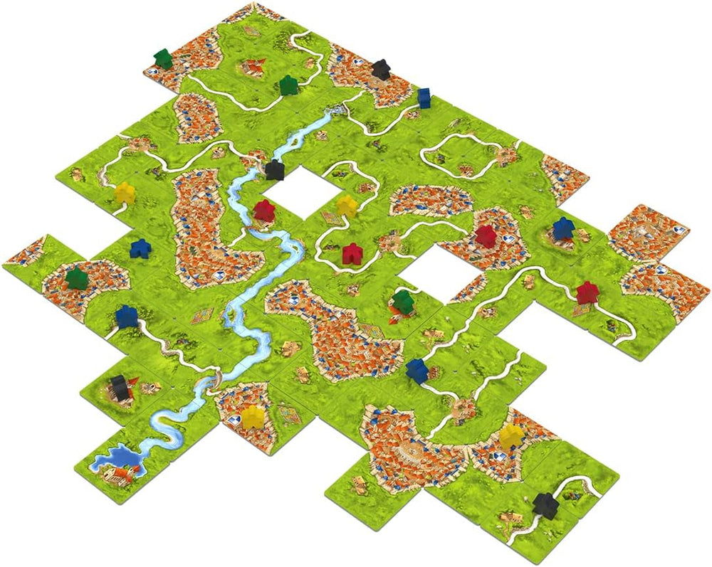 Hans im Glück, UNbox Now, Carcassonne V3.0, joc de bază, joc de familie, Jocul Anului 2001, 2-5 jucători, vârste 7+, 35 de minute de joc, germană