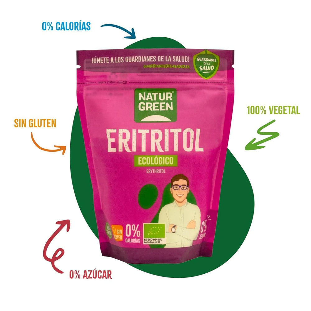 Bio Eritritol, Edulcorante Natural, Orgánico, Bajo Índice Glicémico, 500 gramos Edulcorantes Naty Shop