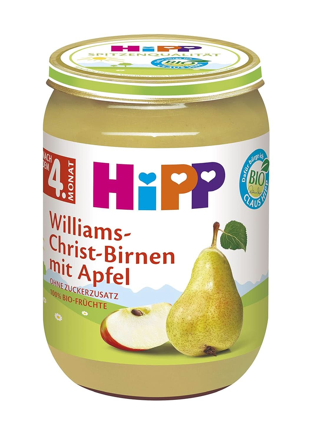 Hipp For Little Gourmets, Nectarinas en manzanas y mangos, sin azúcares añadidos, 6 X 190 gramos Madre e Hijo Naty Shop 6 x 190 gramos Williams Christ peras peras y manzanas