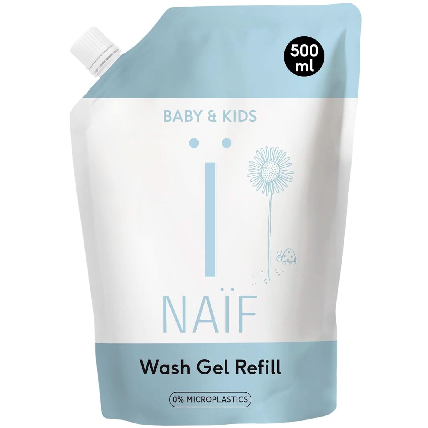 Naïf Gel de lavado nutritivo - Para bebés y niños - Ingredientes naturales - 100% vegano - 200 ml Madre e Hijo Naty Shop