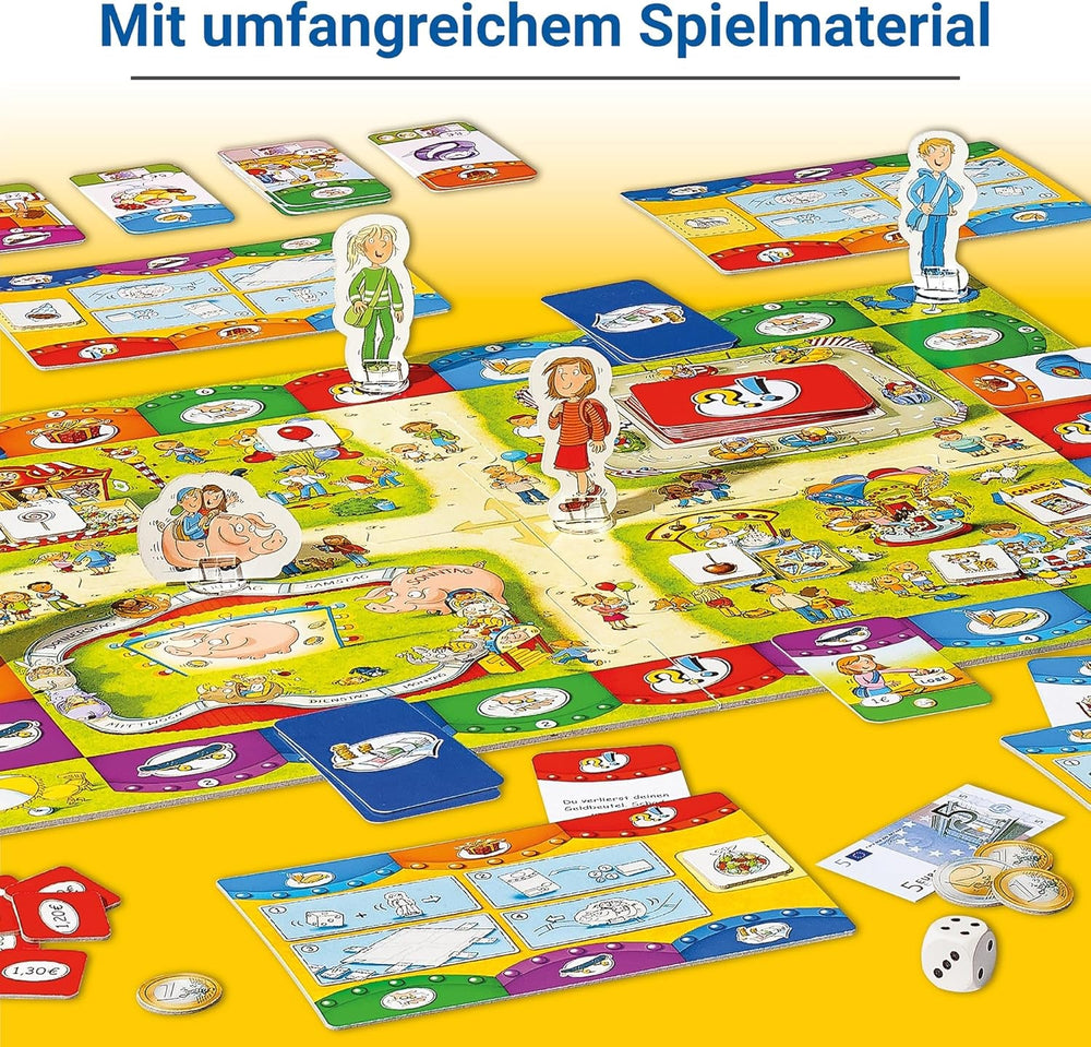 Ravensburger 24996 - Totul despre banii de buzunar - Joacă-te și învață pentru copii, joc educativ pentru copii cu vârste între 6 și 10 ani, învățare prin joc pentru 2-4 jucători