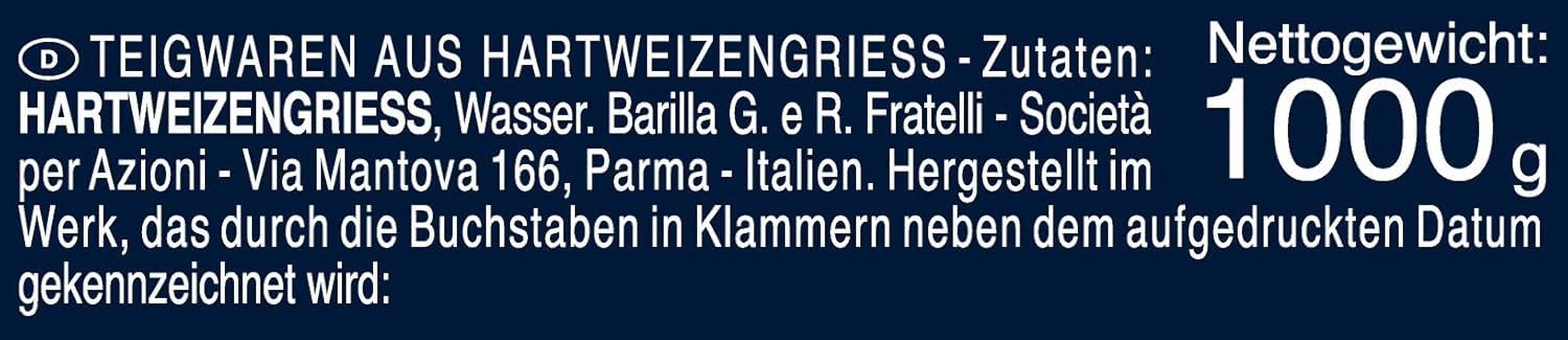 Barilla Selezione Oro Chef Orecchiette Pugliesi, paquete de 9 (9 x 1 kg)