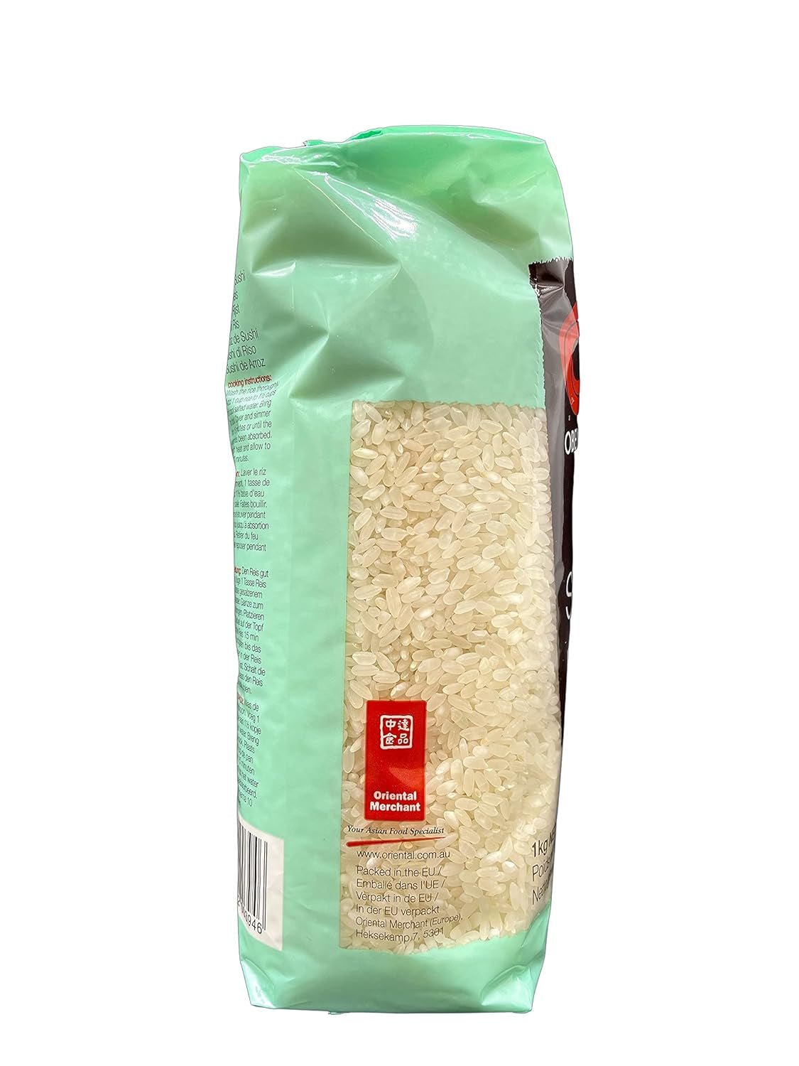 Arroz para sushi, arroz pegajoso para rollitos de nori y otras especialidades de sushi japonés, 1 kg (1 paquete)