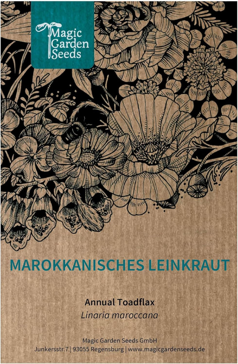 Lino marroquí (Linaria maroccana) aprox. 2000 semillas de flor anual de verano, flor cortada de floración larga