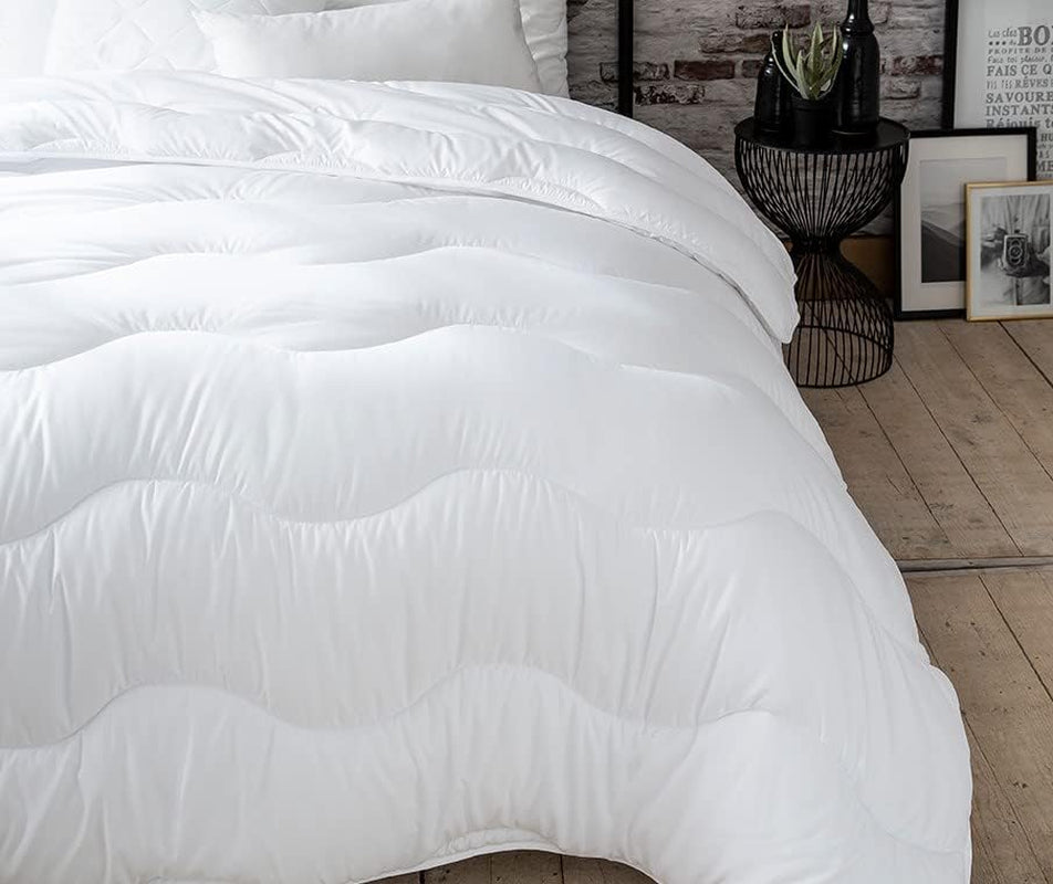 Edredón Abeil, material: 100% microfibra, relleno, Blanche, 260X240 Edredones y colchas Naty Shop