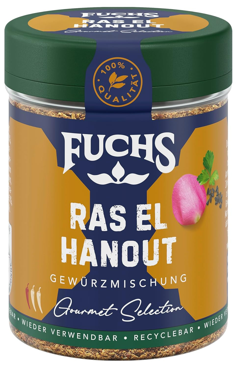 Fuchs Gewürze Gourmet Selection Naher Osten-Afrika – Dukkah Gewürzmischung, nachfüllbarer Gewürz Mix, zum Verfeinern von Fisch und Lamm, vegano, 50 g