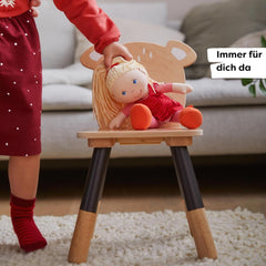 HABA Stoffpuppe Annelie – Weiche Puppe mit Haaren zum Stylen – Mit wechselbarer Kleidung – Ab 18 Monaten – 30 cm – Waschbar – 1302108001