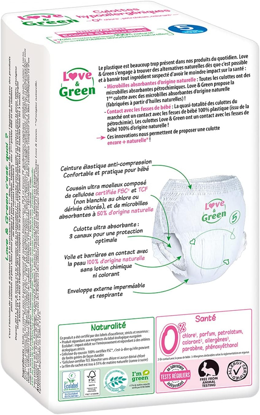 Pañales hipoalergénicos, talla 5, 1 paquete - 18 piezas