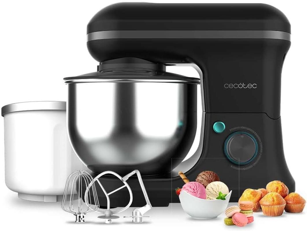Procesador de alimentos Cecotec Cecomixer Compact, 1000 W Naty Shop Negro 5 funciones + hielo